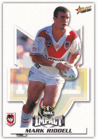 2001 NRL Impact Common Card - Base 101 Mark Riddell St George Dragons