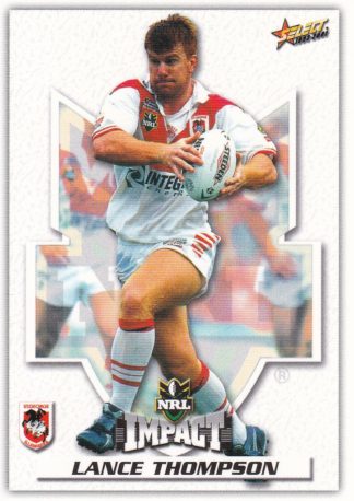 2001 NRL Impact Common Card - Base 102 Lance Thompson St George Dragons