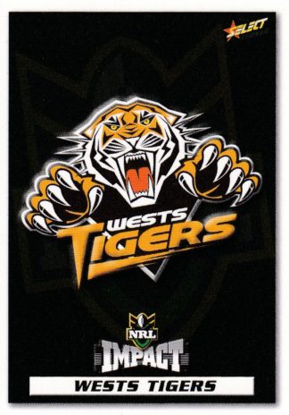 2001 NRL Impact Common Card - Base 106 Wests Tigers Logo