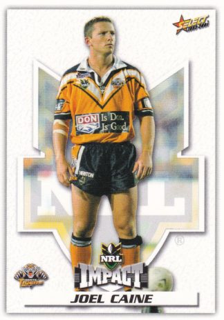 2001 NRL Impact Common Card - Base 109 Joel Caine Wests Tigers