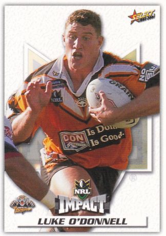 2001 NRL Impact Common Card - Base 114 Luke O'Donnell Wests Tigers