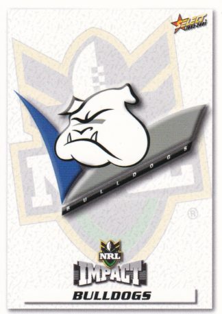 2001 NRL Impact Common Card - Base 117 Canterbury Bulldogs Logo
