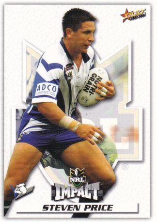 2001 NRL Impact Common Card - Base 123 Steven Price Canterbury Bulldogs
