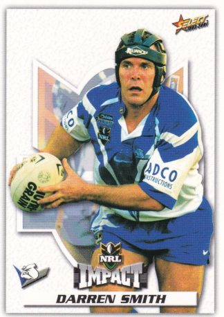 2001 NRL Impact Common Card - Base 125 Darren Smith Canterbury Bulldogs