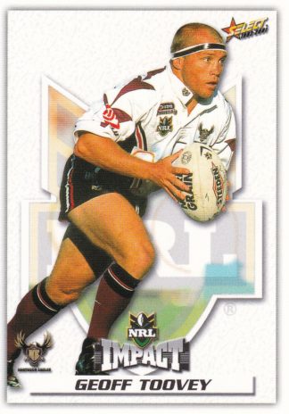 2001 NRL Impact Common Card - Base 129 Geoff Toovey Northern Eagles