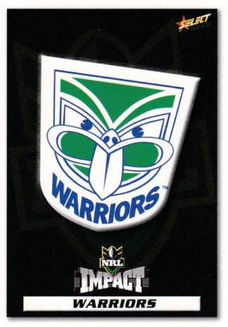 2001 NRL Impact Common Card - Base 139 New Zealand Warriors Logo