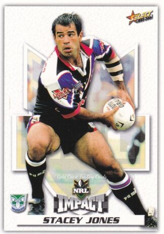 2001 NRL Impact Common Card - Base 141 Stacey Jones New Zealand Warriors