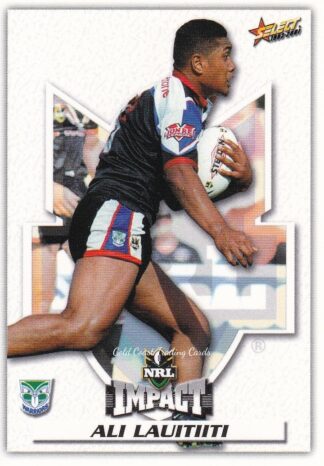 2001 NRL Impact Common Card - Base 145 Ali Lauitiiti New Zealand Warriors