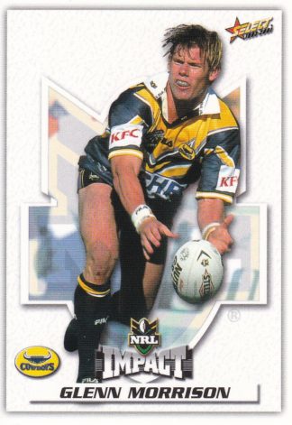 2001 NRL Impact Common Card - Base 158 Glenn Morrison North Qld Cowboys