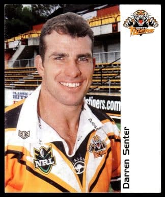 2001 NRL Wests Tigers Player Cards - Darren Senter