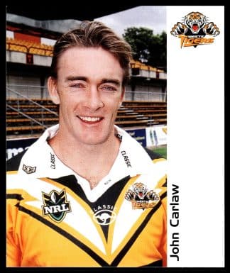2001 NRL Wests Tigers Player Cards - John Carlaw