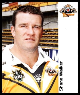 2001 NRL Wests Tigers Player Cards - Shane Walker