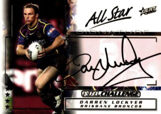 2002 NRL Challenge All Star Signature - AS1 Darren Lockyer Brisbane Broncos