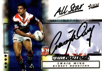 2002 NRL Challenge All Star Signature - AS4 Craig Wing Sydney Roosters