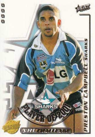 2002 NRL Challenge Club Player Of The Year - CP11 Preston Campbell Cronulla Sharks