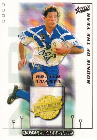 2002 NRL Challenge Dally M Award Winner - DM3 Braith Anasta Canterbury Bulldogs