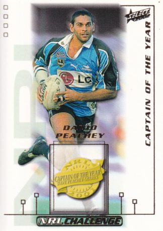 2002 NRL Challenge Dally M Award Winner - DM4 David Peachey Cronulla Sharks