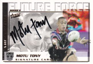 2002 NRL Challenge Future Force Signature - FF31 Motu Tony Warriors