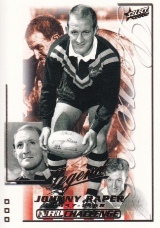 2002 NRL Challenge Legend Card - LC1 Johnny Raper St George Dragons