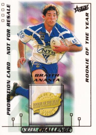 2002 NRL Challenge Promotional Card - DM3 Braith Anasta Canterbury Bulldogs