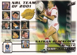 2002 NRL Challenge Team Of The Year - TY2 Nathan Blacklock St George Dragons