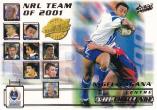 2002 NRL Challenge Team Of The Year - TY3 Nigel Vagana Canterbury Bulldogs