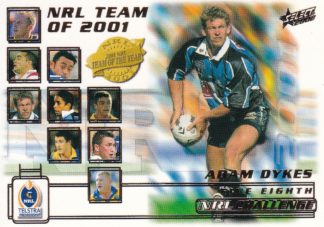 2002 NRL Challenge Team Of The Year - TY4 Adam Dykes Cronulla Sharks