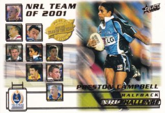 2002 NRL Challenge Team Of The Year - TY5 Preston Campbell Cronulla Sharks