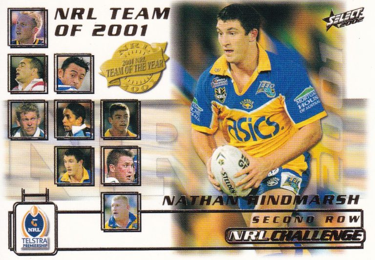 2002 NRL Challenge Team Of The Year - TY7 Nathan Hindmarsh Parramatta Eels