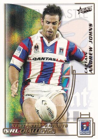 2002 NRL Challenge Common Card - Base 004 Andrew Johns Newcastle Knights