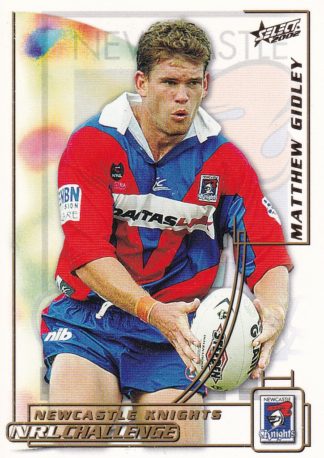 2002 NRL Challenge Common Card - Base 006 Matthew Gidley Newcastle Knights
