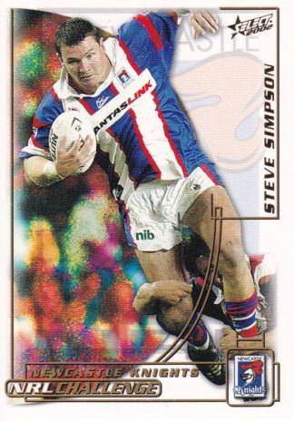 2002 NRL Challenge Common Card - Base 011 Steve Simpson Newcastle Knights