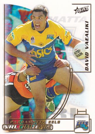 2002 NRL Challenge Common Card - Base 025 David Vaealiki Parramatta Eels