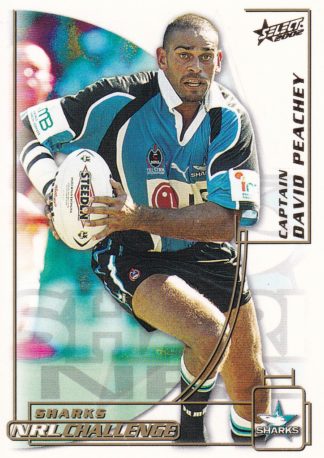 2002 NRL Challenge Common Card - Base 028 David Peachey Cronulla Sharks
