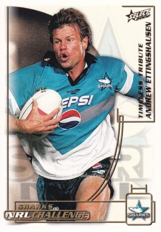 2002 NRL Challenge Common Card - Base 038 Andrew Ettingshausen Cronulla Sharks