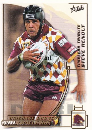 2002 NRL Challenge Common Card - Base 050 Steve Renouf Brisbane Broncos