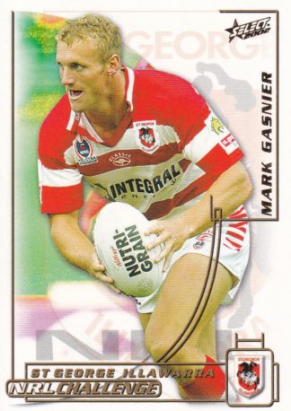 2002 NRL Challenge Common Card - Base 067 Mark Gasnier St George Dragons