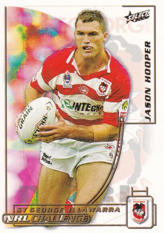 2002 NRL Challenge Common Card - Base 068 Jason Hooper St George Dragons