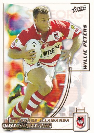 2002 NRL Challenge Common Card - Base 069 Willie Peters St George Dragons