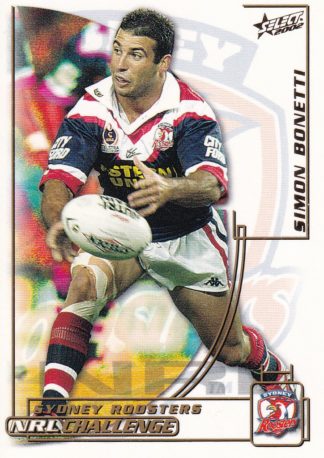 2002 NRL Challenge Common Card - Base 077 Simon Bonetti Sydney Roosters