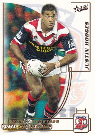 2002 NRL Challenge Common Card - Base 085 Justin Hodges Sydney Roosters