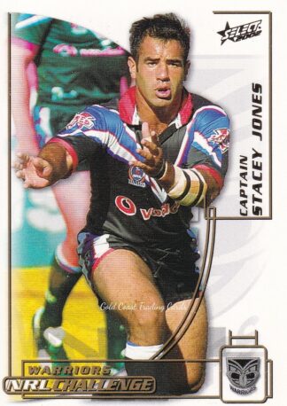 2002 NRL Challenge Common Card - Base 088 Stacey Jones Warriors