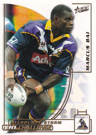 2002 NRL Challenge Common Card - Base 101 Marcus Bai Melbourne Storm