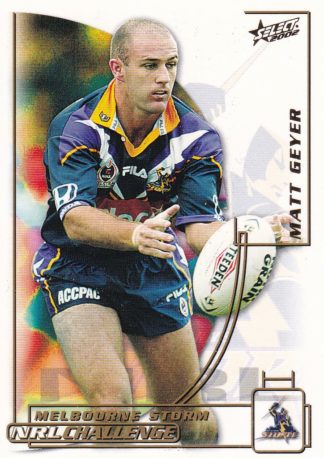 2002 NRL Challenge Common Card - Base 102 Matt Geyer Melbourne Storm