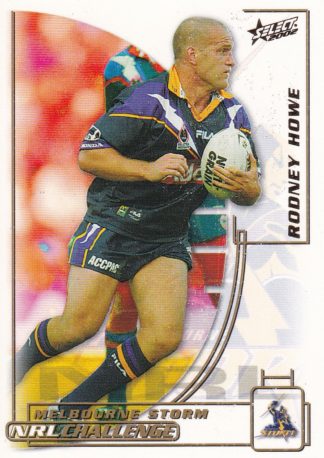 2002 NRL Challenge Common Card - Base 104 Rodney Howe Melbourne Storm
