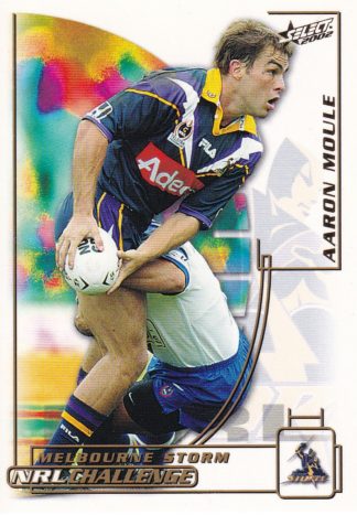 2002 NRL Challenge Common Card - Base 106 Aaron Moule Melbourne Storm