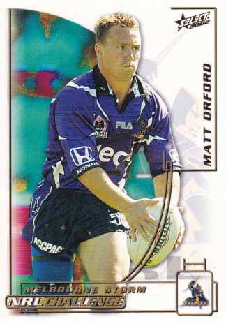 2002 NRL Challenge Common Card - Base 107 Matt Orford Melbourne Storm