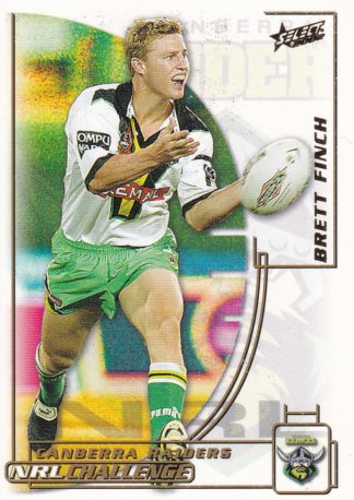 2002 NRL Challenge Common Card - Base 127 Brett Finch Canberra Raiders
