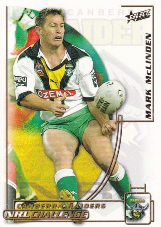 2002 NRL Challenge Common Card - Base 129 Mark McLinden Canberra Raiders