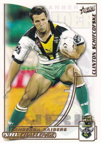 2002 NRL Challenge Common Card - Base 131 Clinton Schifcofske Canberra Raiders